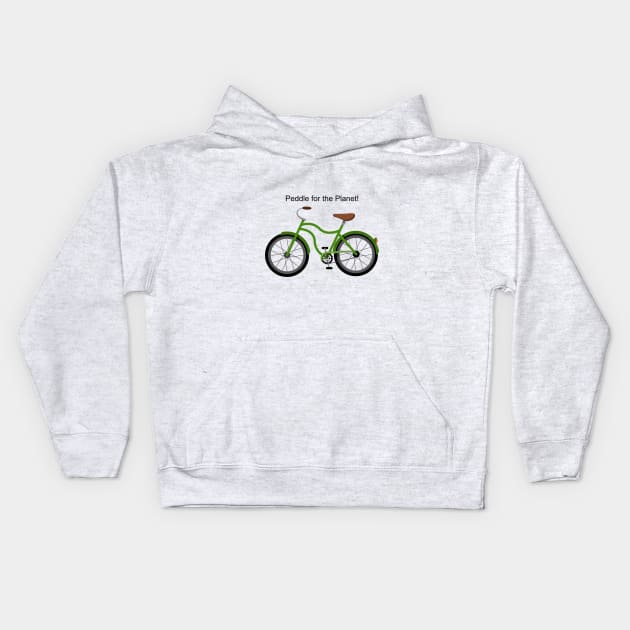 Peddle for the Planet Kids Hoodie by nancy.hajjar@yahoo.com